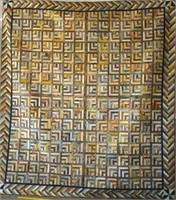 Sticks and Stones, bed quilt, 105" x 118"