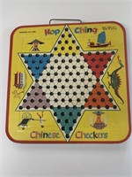 Vintage  Chinese Metal Checkers  no marbles