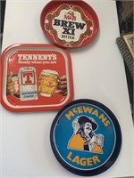 Vintage M&B Tennent’s & McEwan’s Beer Trays (3)