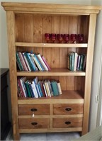 Elegant Large Solid Wood Book Shelf