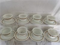 Corelle Gold Butterfly set of 8 Cup & Saucer