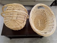 Wicker Laundry Basket And Picnic Basket