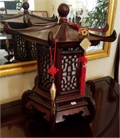 Rosewood Oriental Electric Lantern