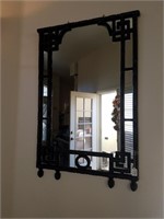 Oriental Black "Bamboo" Mirror