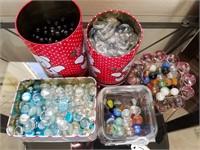 Large Mixed Lot Of Marbles And Deco Glass Rocks