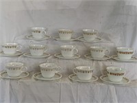 Corelle Livingware 12 Set of Cup & Saucer 
Gold