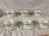 Vintage lot of Corelle Gold Butterfly cup and