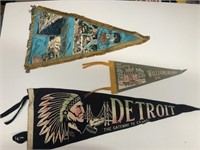 Vintage pennant banner felt and other