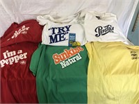 Vintage lot of advertising T shirts  Dr Pepper ,
