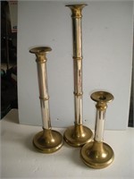 Brass Candle Sticks, 24 inches Tallest
