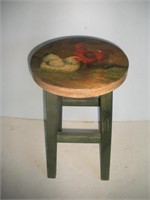 Wooden Stool, 17 inches Tall
