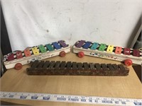 Vintage toy xylophone lock. Fisher price and an
