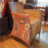 Paisley wicker chair