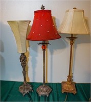 Trio of lamps