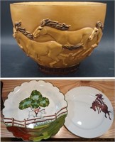 Horse themed serving pieces