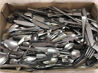 Huge lot of 15 pounds of flatware . Mixed brands