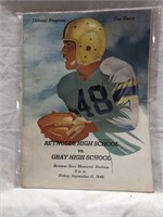 1958 Reynolds high school vs Gray high school