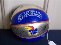 5 KU Basketball Player Signed Mini Ball 2008