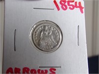 1954 Seated Liberty Half dime NICE condition