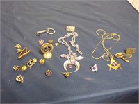 Large group of Masonic & Related Pins etc.