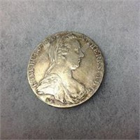 1780 British Sovereign Silver Coin