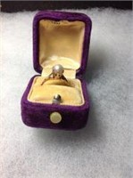 10kt Gold Victorian Pearl Ring