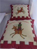 S/2 Christmas Pillows