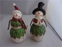 Resin Snowman Couple Figurines