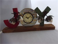 Metal/Wood Joy Christmas Clock