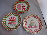 S/3 Candy Box Christmas Plates