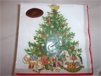 Caspari Oh Christmas Tree Ivory Napkins