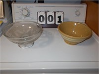 Yellowware Bowl & Frosted Bowl