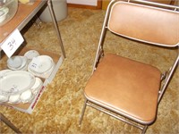 Brown Card Table W/Chairs