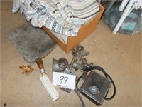 Meat Grinder, Rugs, Soap Stone Etc.