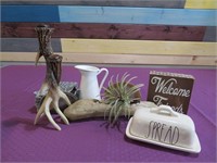 HOME DECOR/ ANTLER CANDLE HOLDER