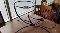 triple metal dessert tray stand