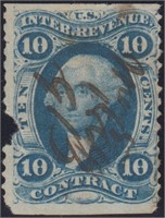 US Stamps #R34b Used spec filler Part Perf CV $625