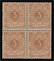 Germany Stamps #46a Mint NH Block of Four CV $300