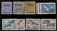 Austria Stamps Used Airmails #C1-3, C54-60 CV $333