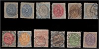 Denmark Stamps #14//34 Used CV $300+
