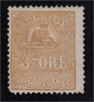 Sweden Stamps #13 Mint LH with auth mark CV $275