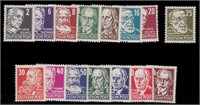 Germany DDR Stamps #122-136 Mint NH CV $350+
