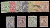 Australia Stamps #1-11 Used Kangaroos CV $381.75