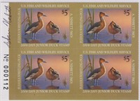 US Stamps JDS12 Artist Signed Plate Block CV $80