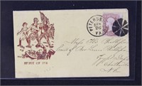 US Stamps Post-War Union Patriotic Cover to NC
