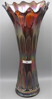 Fenton 18" purple Diamond Rib funeral vase,