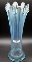 Nwood 13.5 " Thin Rib mid-size vase- Ice Blue