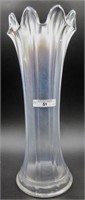 Nwood 13.5 " Thin Rib mid-size vase- White