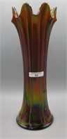 Nwood 13.5 " Thin Rib mid-size vase- Forest Green,