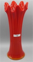 Nwood 13.5 " Thin Rib mid-size vase- Coral